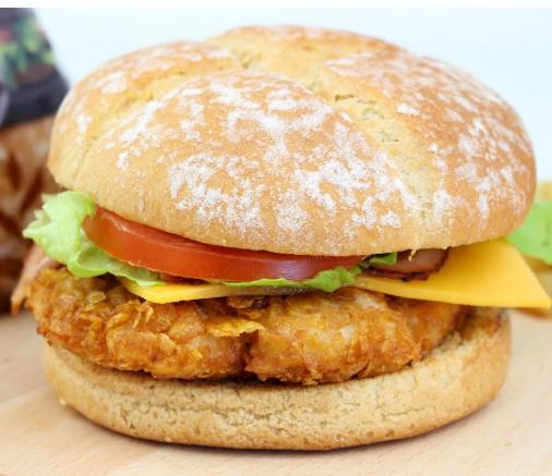 Hamburguesa pollo apanado