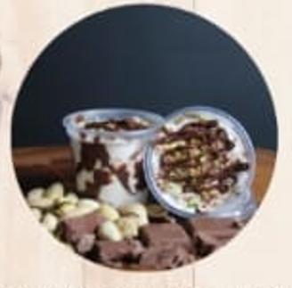 Helado artesanal en vaso