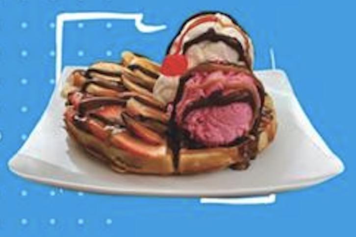 Wafles con Helado
